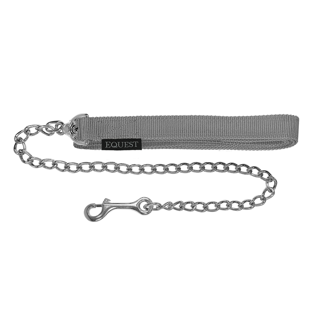 EQUEST Führzügel Gurt | 50er Kette | Chrom Finish