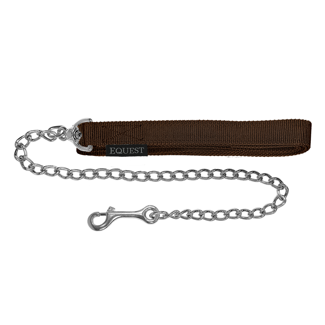 EQUEST Führzügel Gurt | 50er Kette | Chrom Finish