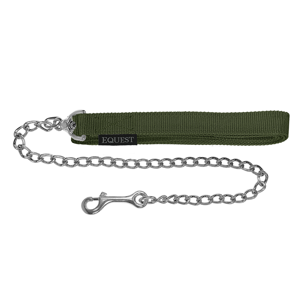 EQUEST Führzügel Gurt | 50er Kette | Chrom Finish