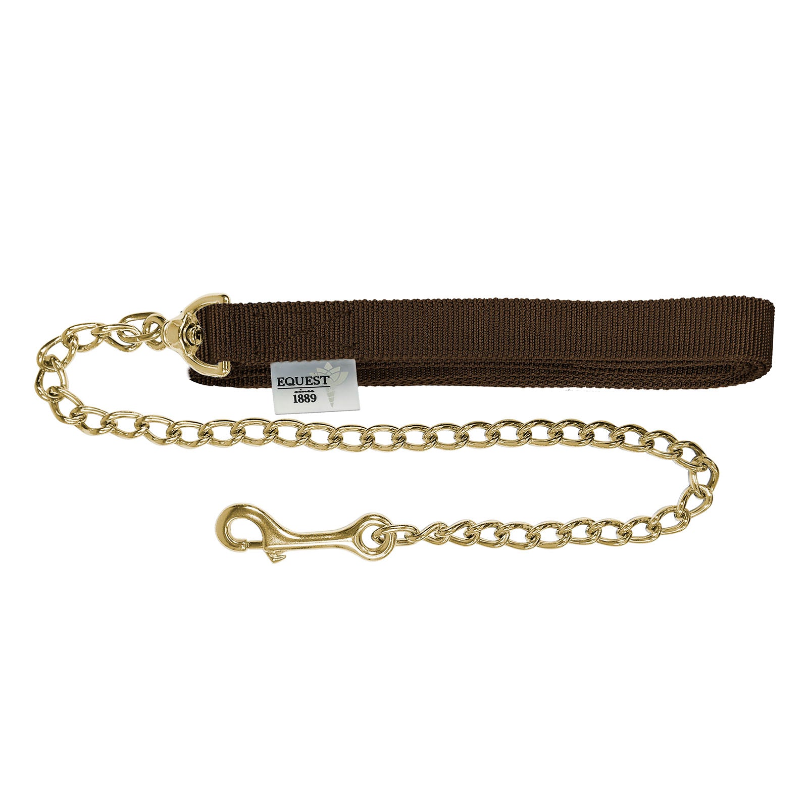 EQUEST Lead Rein Strap | 75mm Chain | Brass Finish