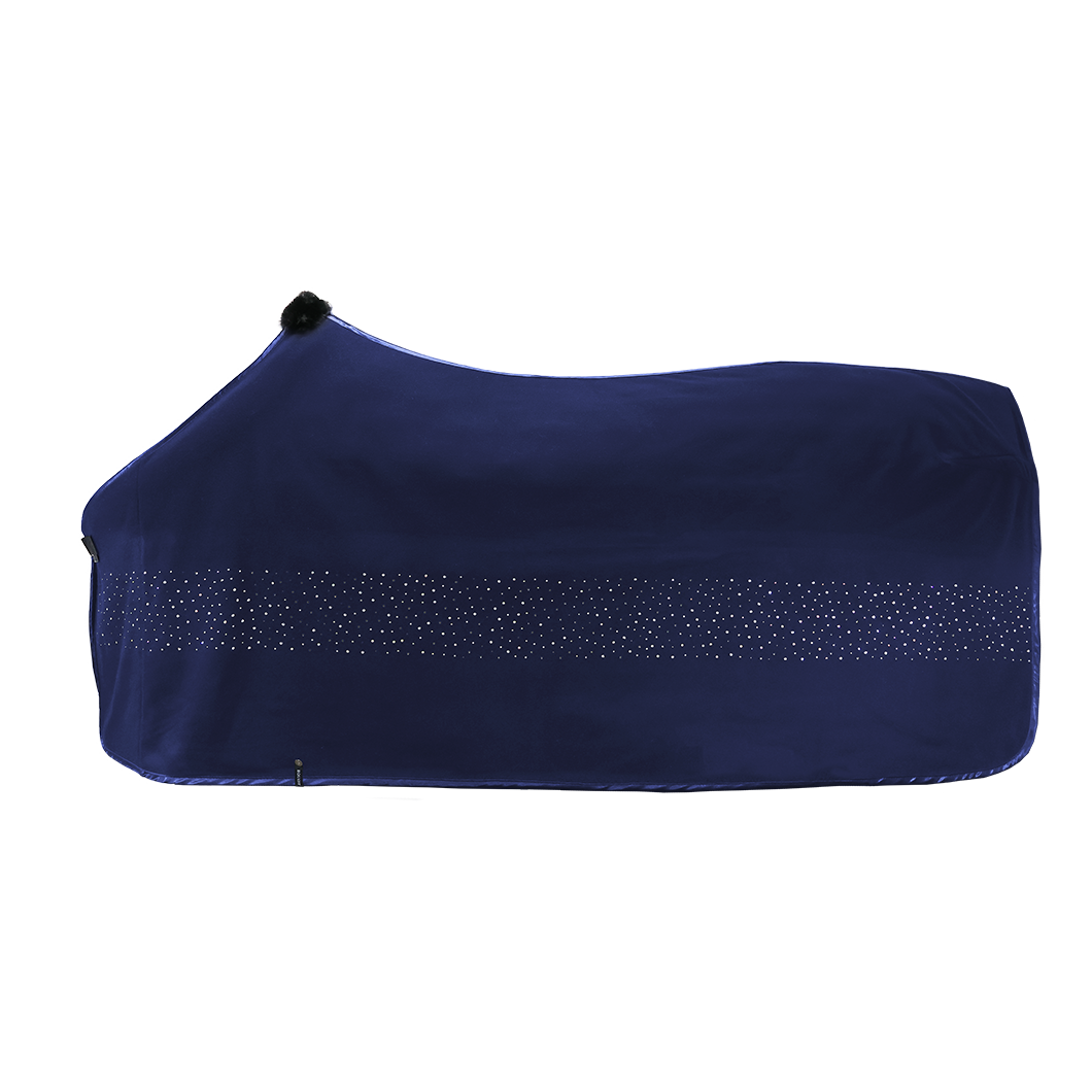 EQUEST Abschwitzdecke Alpha Fleece Regular 2.0 Delight in Navy mit Glitzersteinen