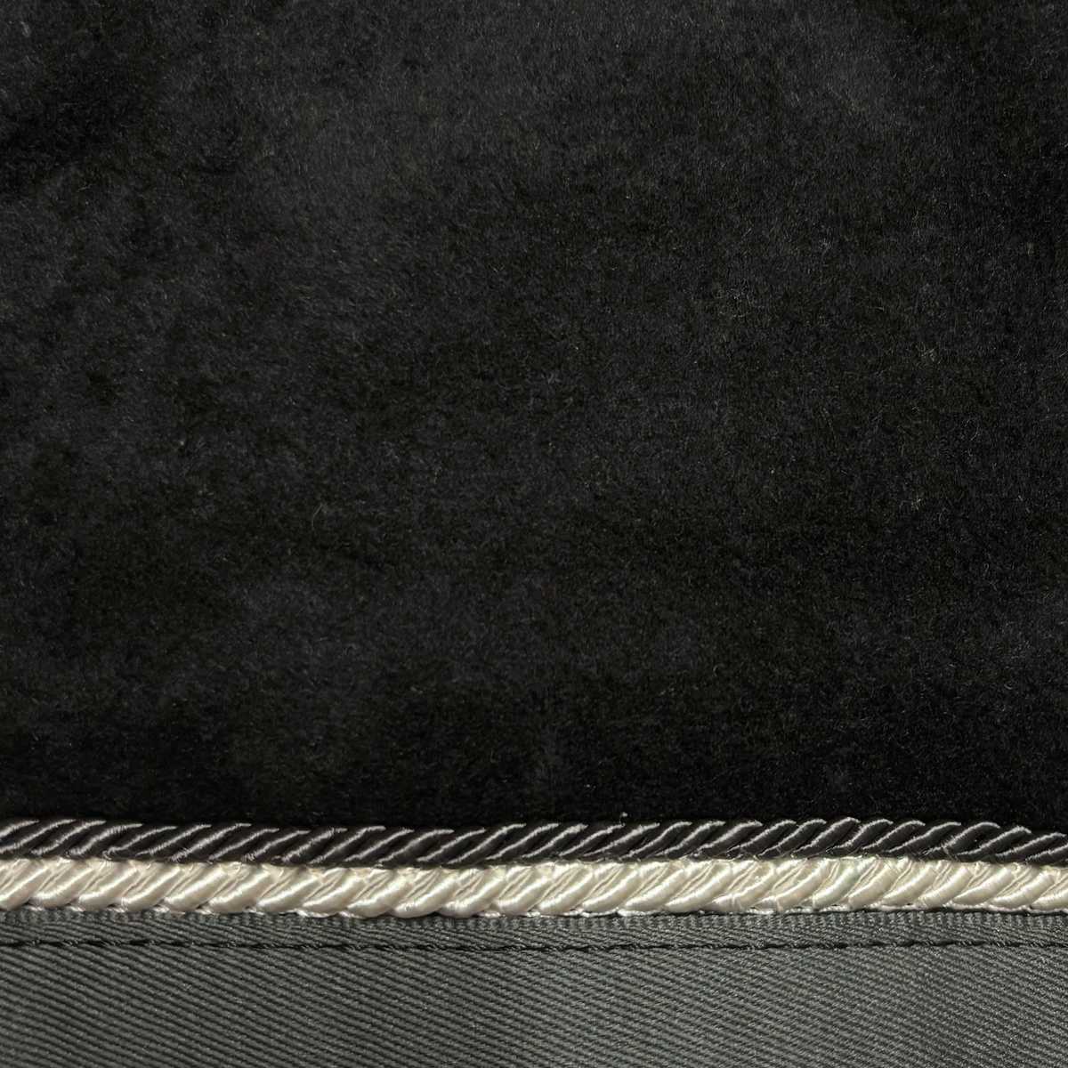 EQUEST Dralon Decke Regular + TwinCord in Black, Kordeln Thin Anthracite und White, Einfassung Anthracite