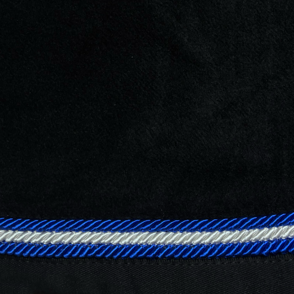 EQUEST Dralon Decke Parade + TriCord in Black, Kordeln Royal Blue, White, Royal Blue, Einfassung Black