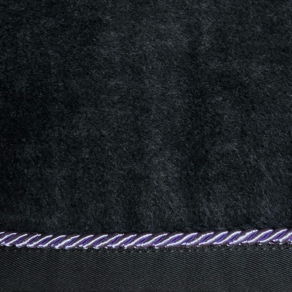 EQUEST Dralon Decke Promotion + Cord in Black mit EQUEST Logo, Kordel Lilac, Einfassung Black