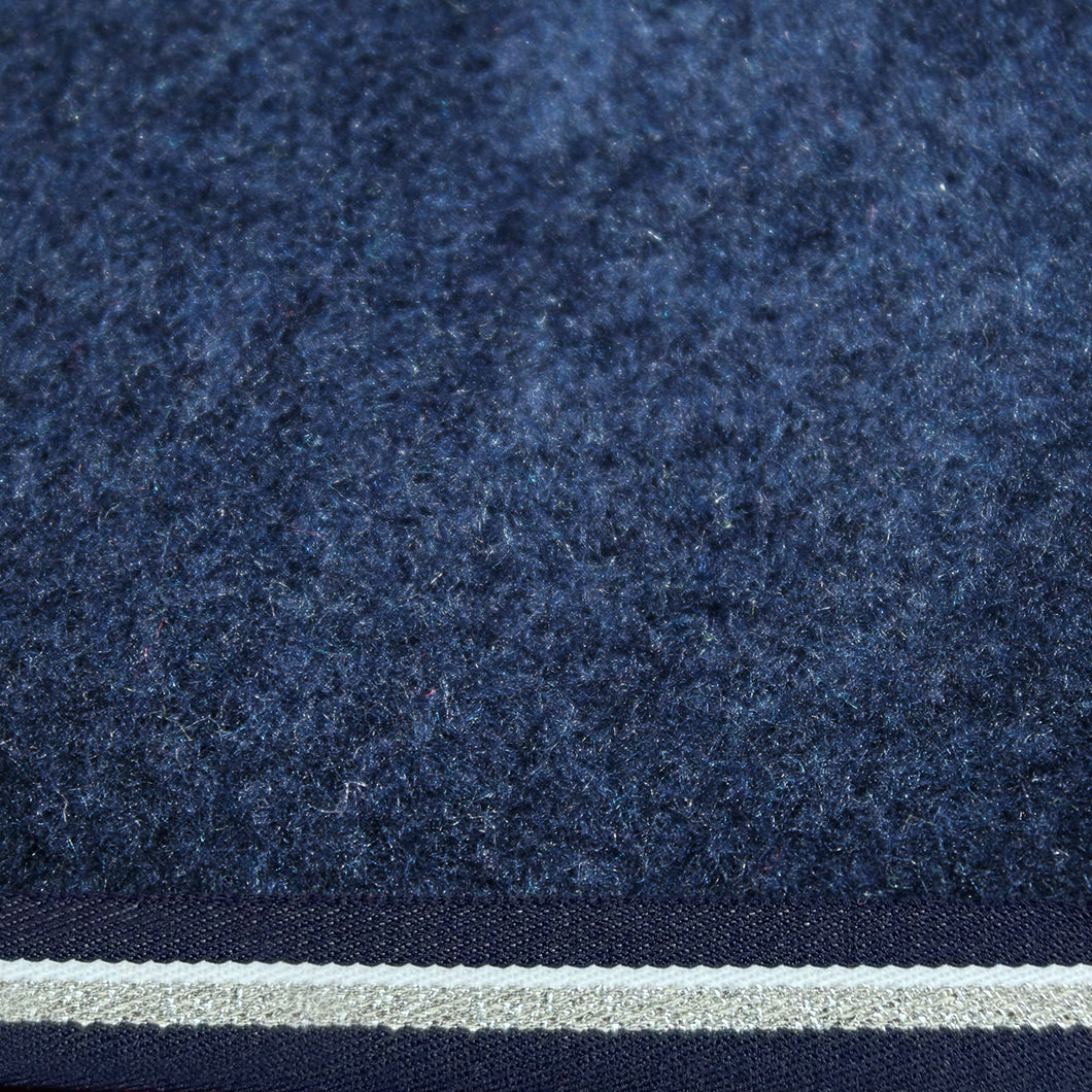 EQUEST Dralon Decke in Navy mit Einfassung Alaska – Materialansicht