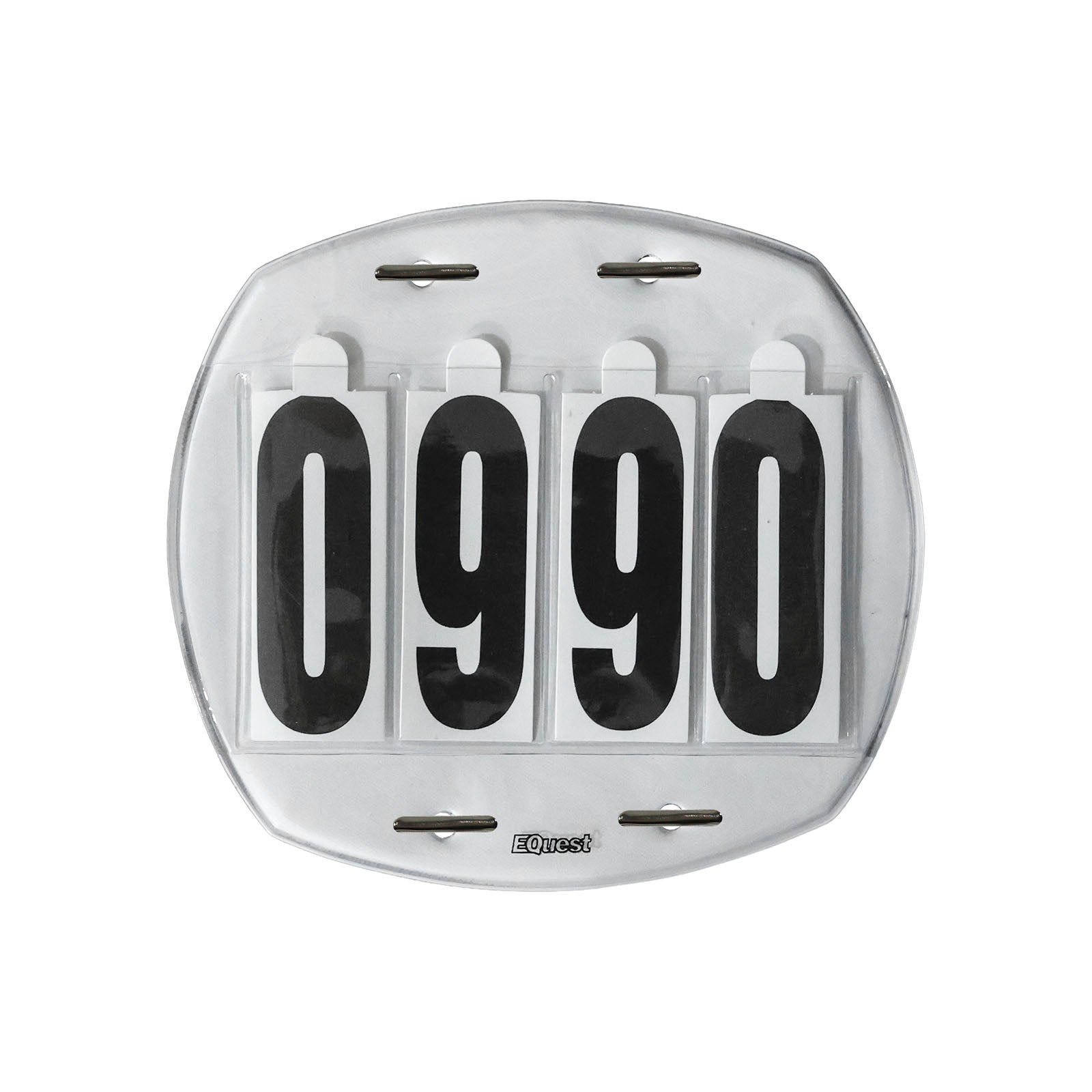 EQUEST Startnummern mit Mappe | groß 4-stellig