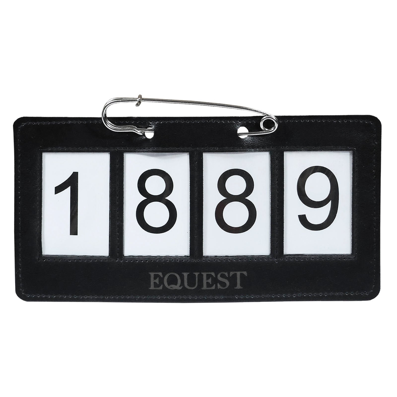 Numéros de dossard EQUEST avec pochette | petit numéro à 3 chiffres
