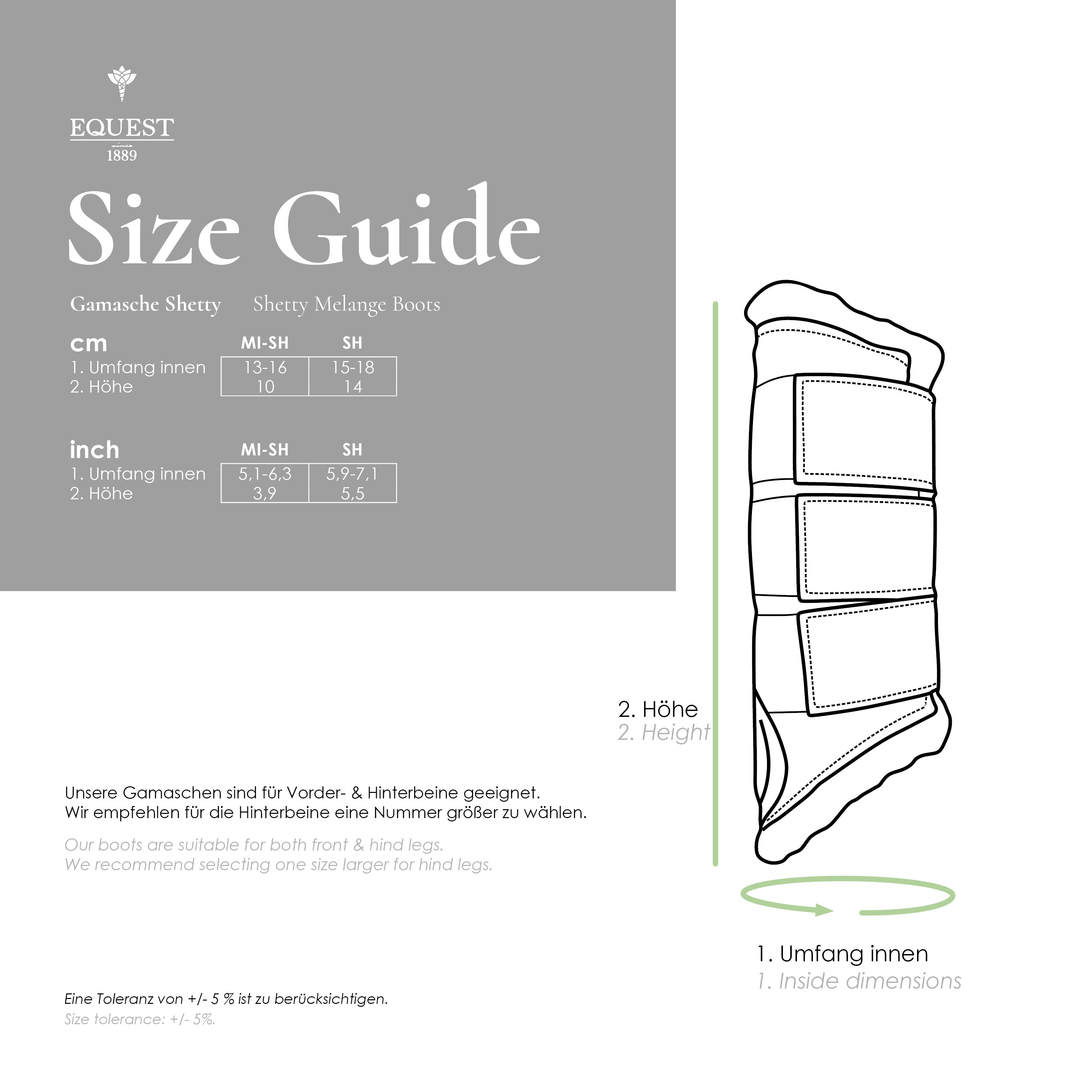 EQUEST Gamasche Melange Shetty | 2er Set